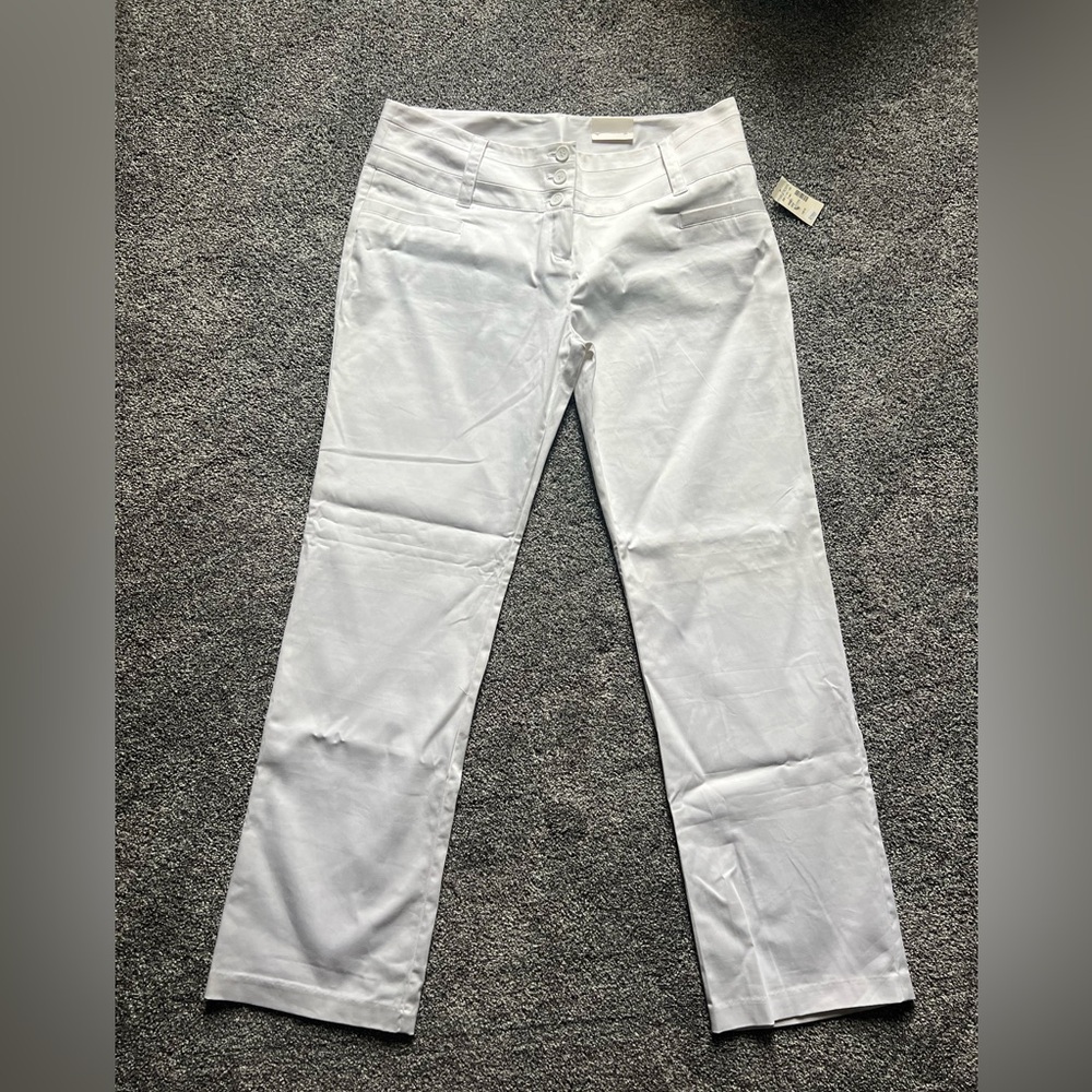 Studio Y White Straight-Leg Jeans